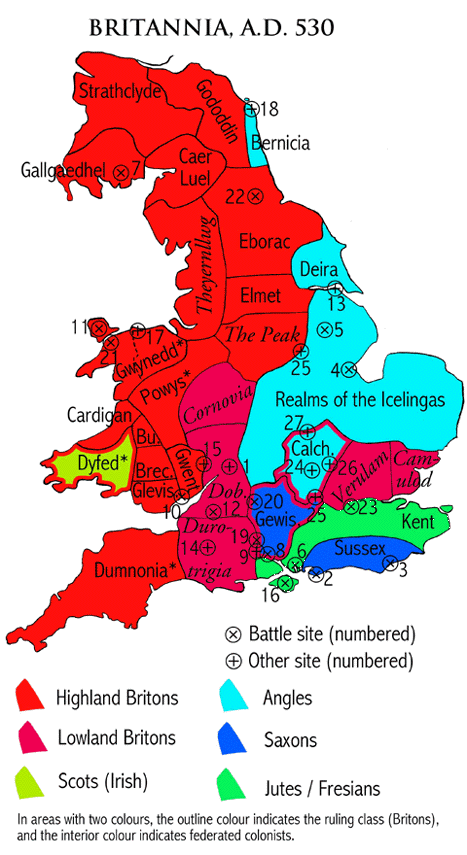 The Island of Britain AD 450-600  Map of britain, Roman britain, History