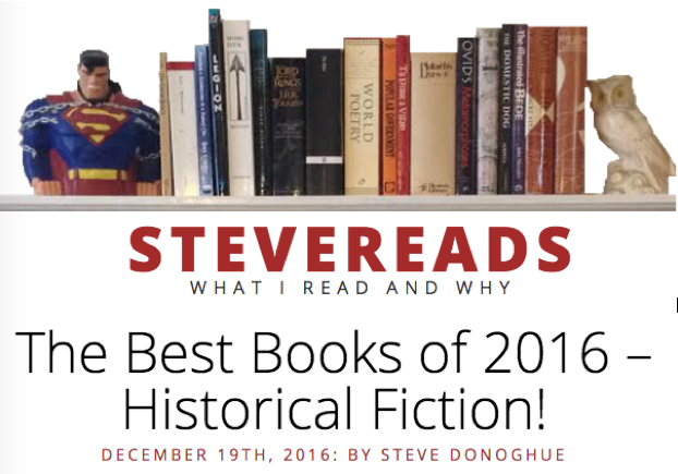 Steve Donoghue Top 10 best historical fiction of 2016
